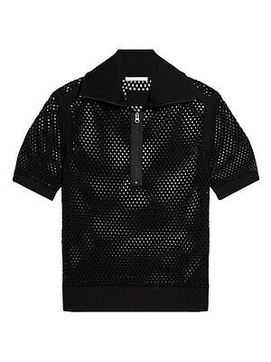 Mesh Quarter-Zip Shirt