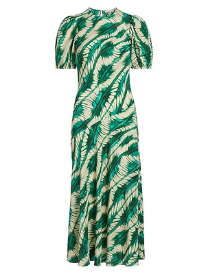Ines Printed Silk Dress