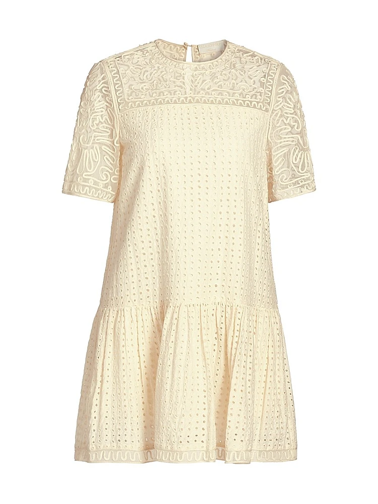 Gabi Embroidered Mini Shift Dress