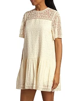Gabi Embroidered Mini Shift Dress