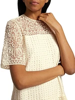 Gabi Embroidered Mini Shift Dress
