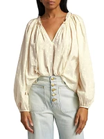 Ada Cotton Keyhole Blouse
