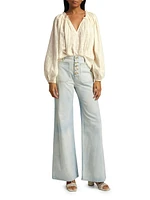 Ada Cotton Keyhole Blouse