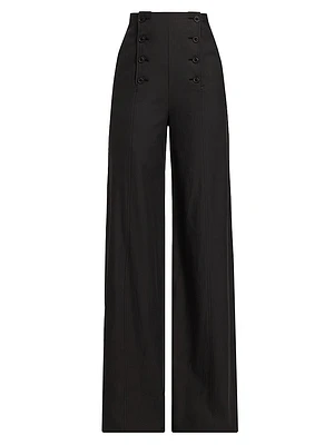 Yalena Wide-Leg Sailor Pants