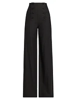 Yalena Wide-Leg Sailor Pants