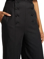 Yalena Wide-Leg Sailor Pants