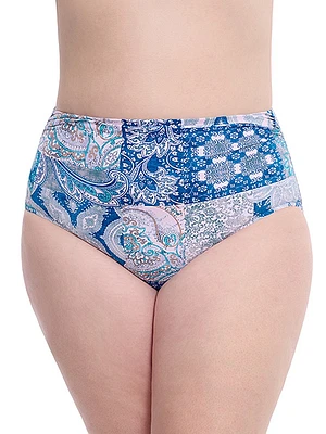 Plus Karma Paisley Full Coverage Bikini Bottom