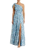 Ieena Floral Chiffon Gown