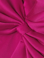 Satin Bow Strapless Cocktail Dress
