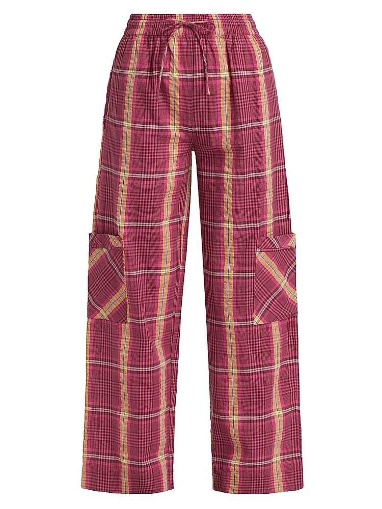 Harrison Plaid Cargo Trousers