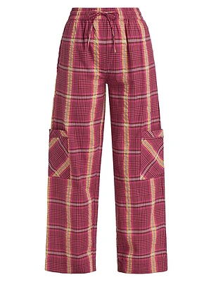 Harrison Plaid Cargo Trousers