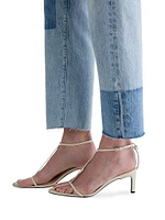 Brinley Patchwork High-Rise Straight-Leg Crop Jeans