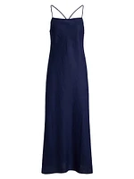 Linen A-Line Maxi Dress