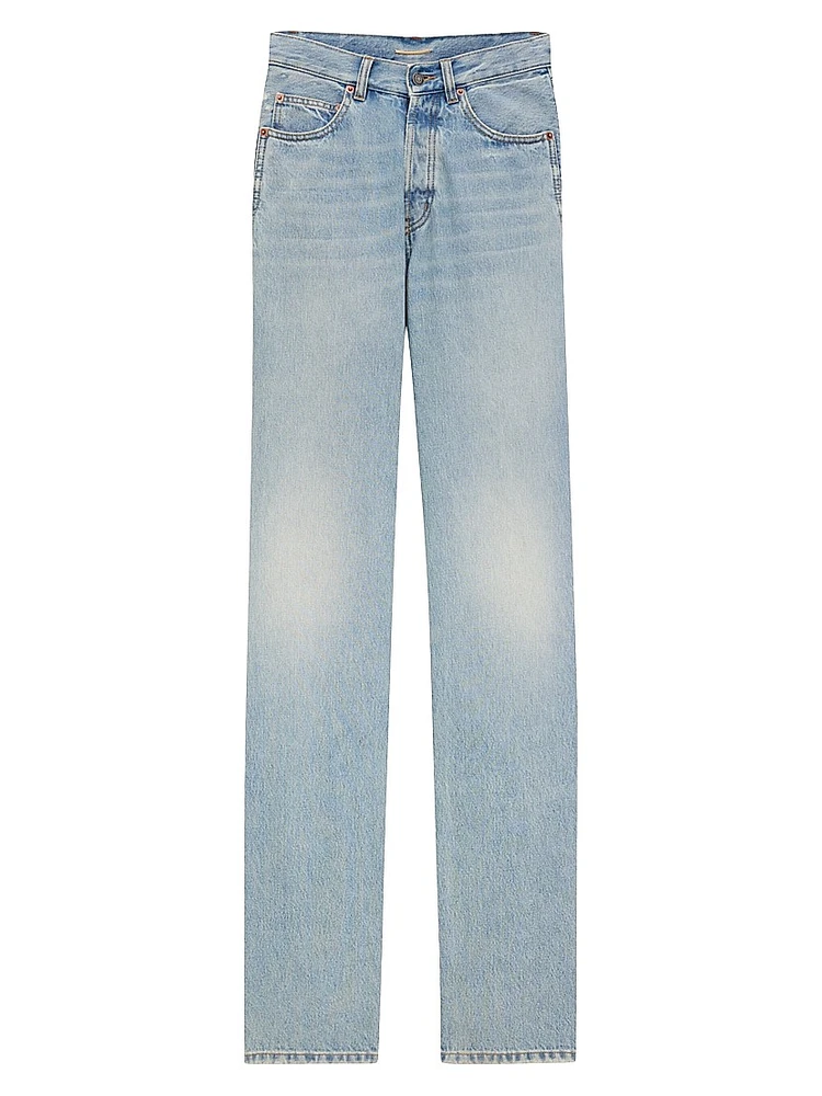 V-Waist Long Baggy Jeans