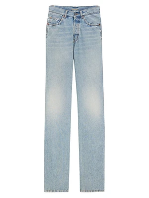 V-Waist Long Baggy Jeans