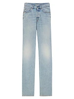 V-Waist Long Baggy Jeans