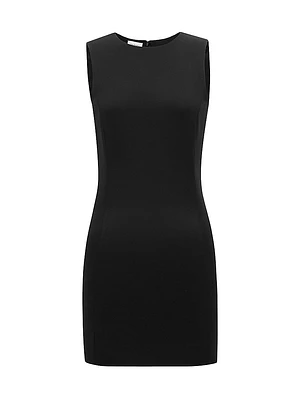 Shift Dress in Satin Crepe