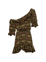 Ruffled Dress Paisley Muslin