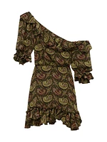 Ruffled Dress Paisley Muslin