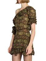 Ruffled Dress Paisley Muslin