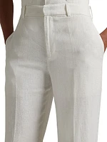 Relaxed Linen Straight-Leg Pants