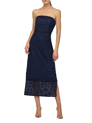 Gia Strapless Tea-Length Dress