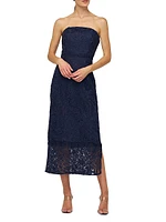 Gia Strapless Tea-Length Dress