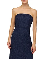 Gia Strapless Tea-Length Dress
