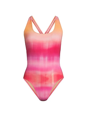 Star Shibori Print One-Piece Swimsuit