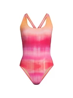 Star Shibori Print One-Piece Swimsuit