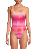 Star Shibori Print One-Piece Swimsuit