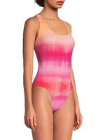 Star Shibori Print One-Piece Swimsuit