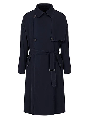 Belted Double-Breasted Coat
