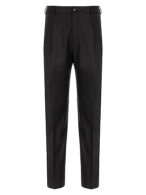 Pleated Wool-Cashmere Trousers