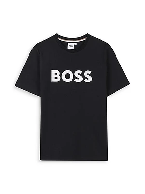 Little Boy's & Logo Crewneck T-Shirt