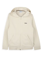 Little Boy's & Logo Zip-Up Hoodie