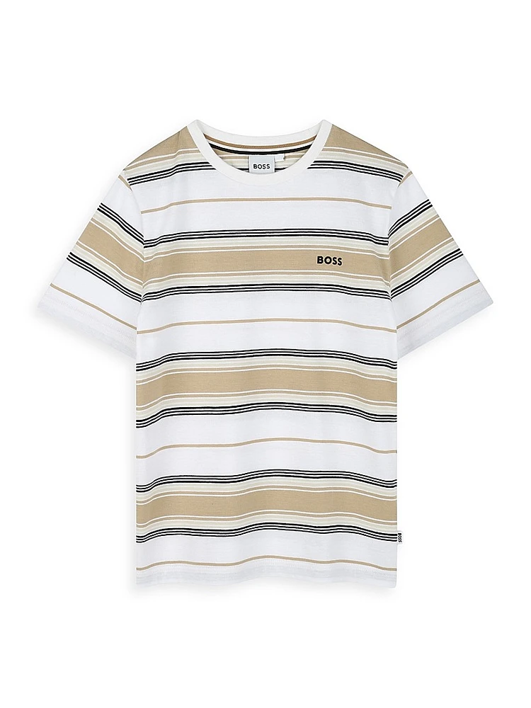 Little Boy's Logo Striped T-Shirt