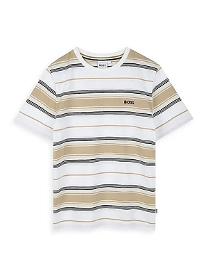 Little Boy's Logo Striped T-Shirt
