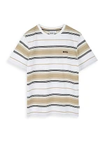 Little Boy's Logo Striped T-Shirt