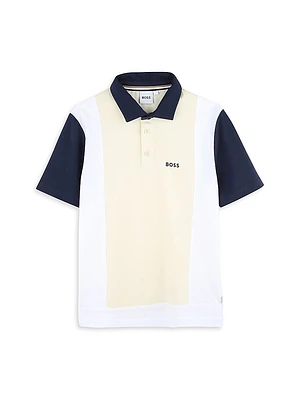 Little Boy's Logo Colorblock Polo Shirt