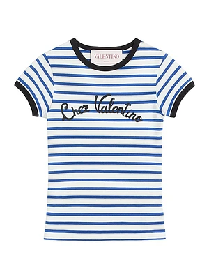 Striped Jersey Cotton T-Shirt