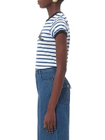 Striped Jersey Cotton T-Shirt