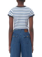 Striped Jersey Cotton T-Shirt