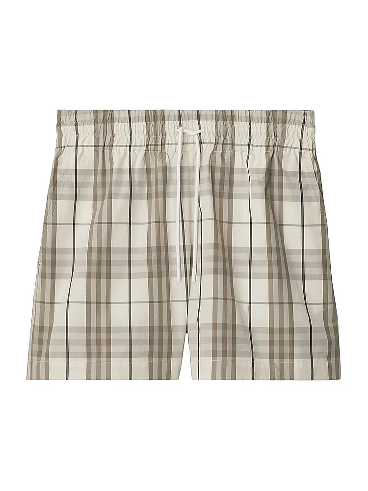 Check Cotton Shorts