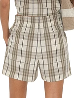 Check Cotton Shorts