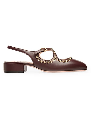 Blariska 30MM Leather Slingback Pumps