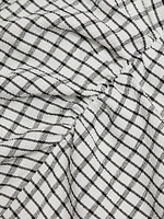 Grid Side-Ruched Midi-Dress