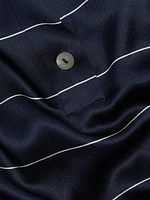 Striped Silk Polo Shirt