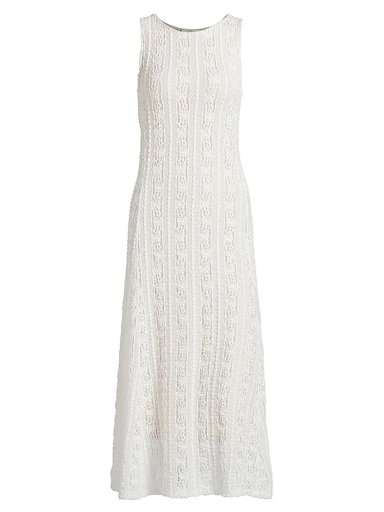 Lace Sleeveless Midi-Dress