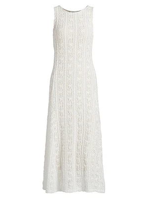 Lace Sleeveless Midi-Dress
